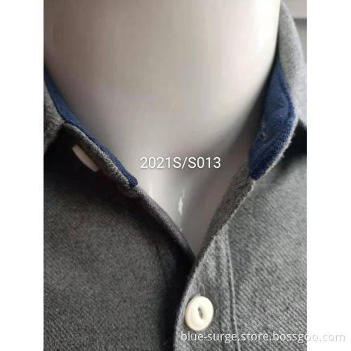 Leisure Style Grey Two Pockets Men's Shirts